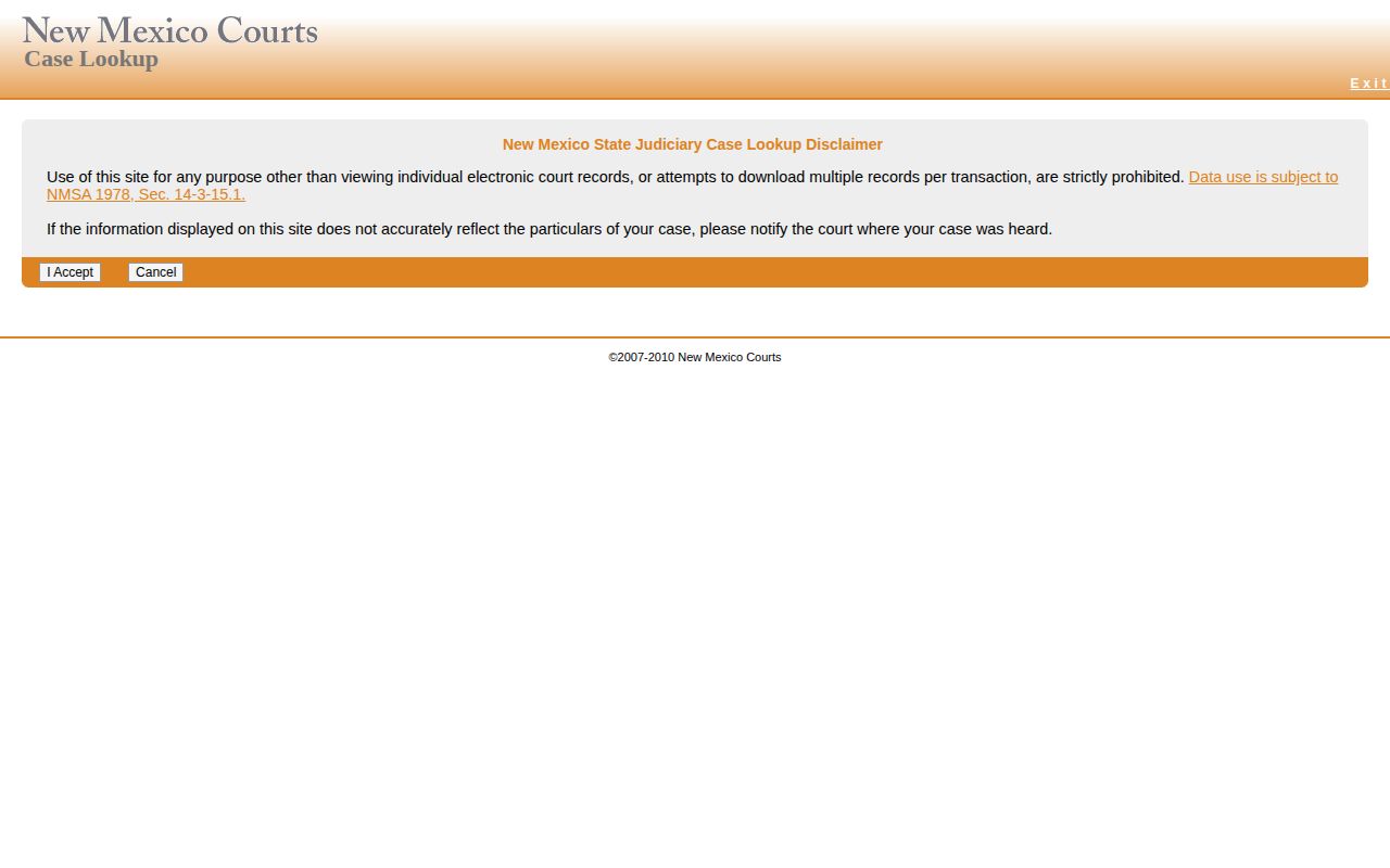 Bernalillo County arrest disposition New Mexico Case Lookup